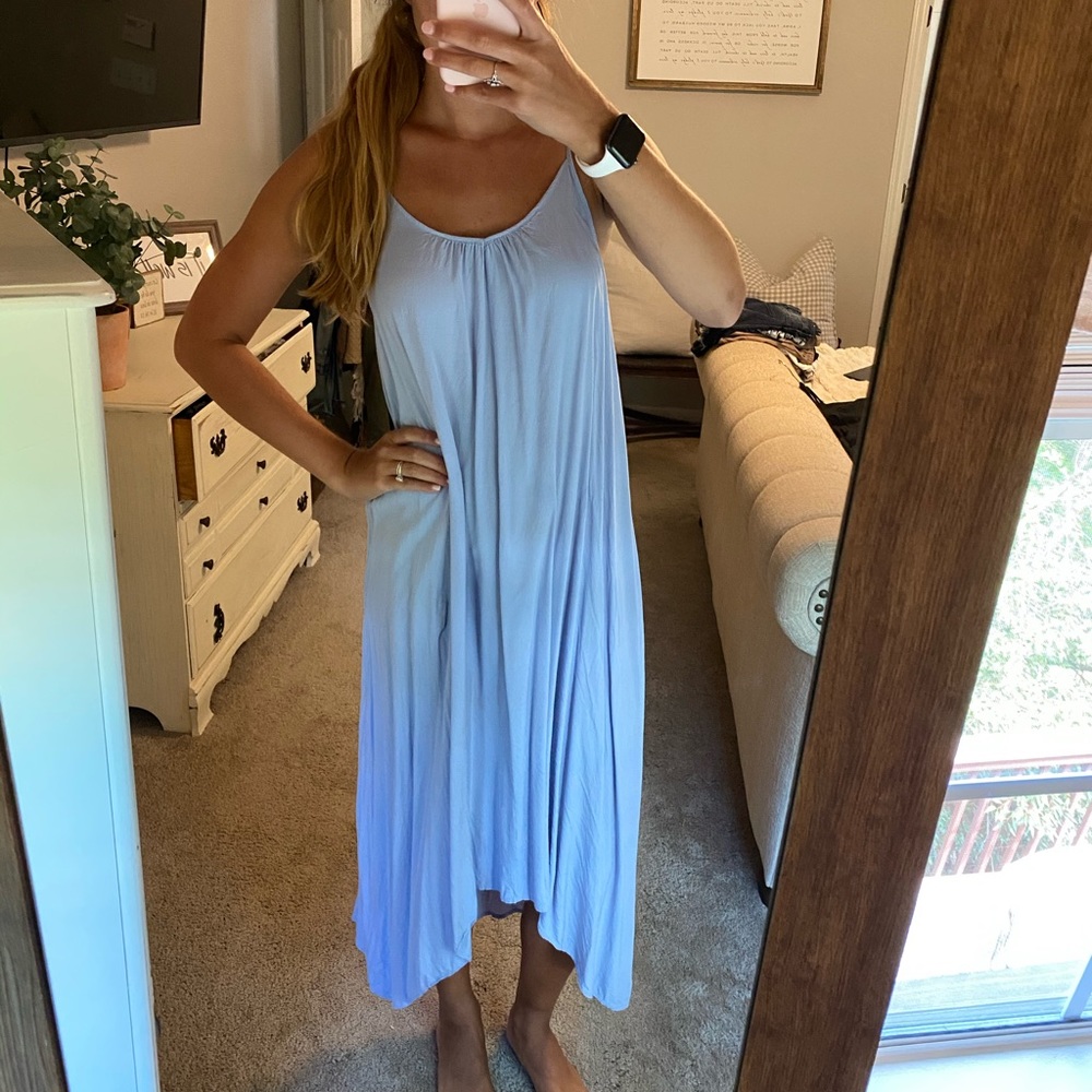 Blue/purple midi dress